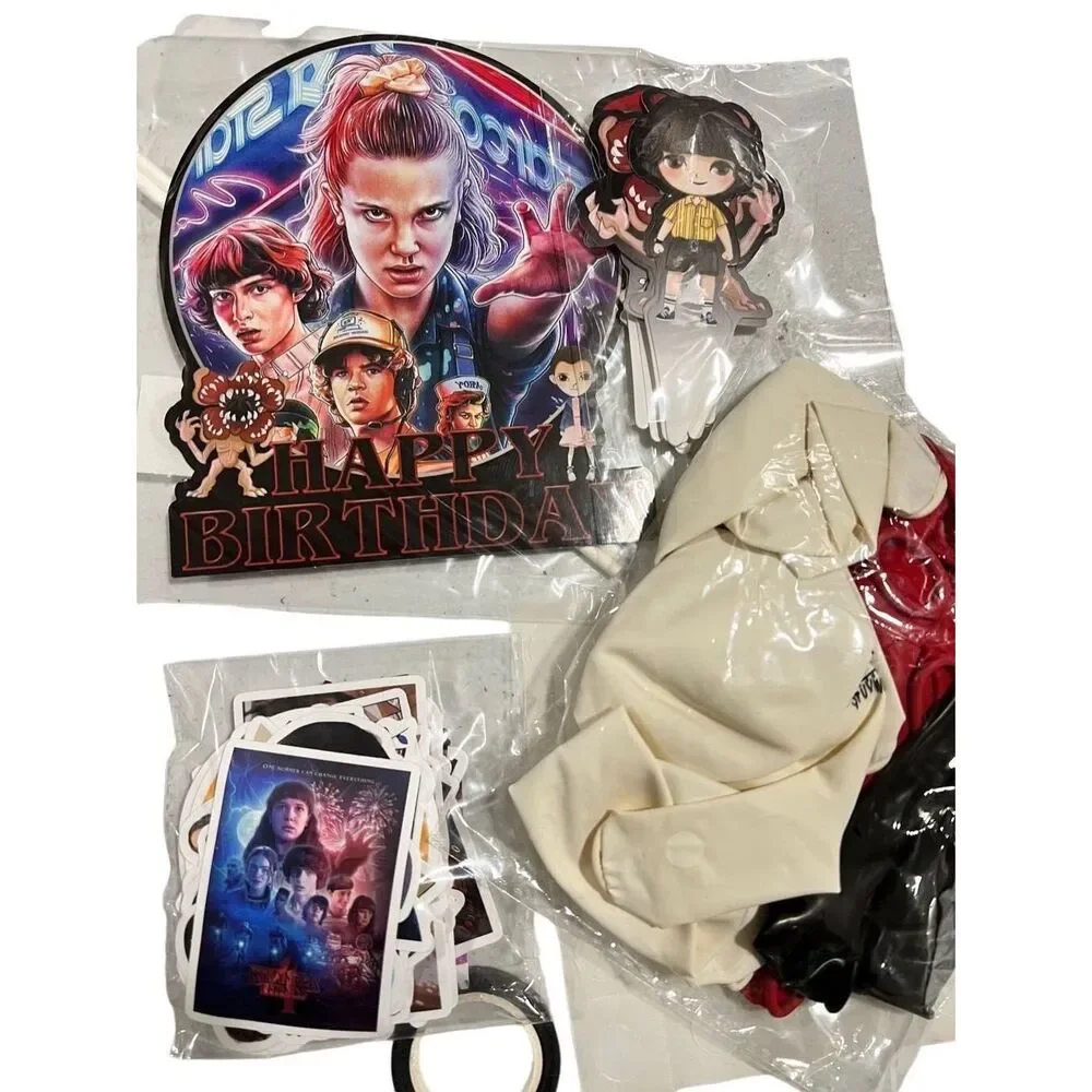 Stranger Things Birthday Party Supplies caketopper,cupcake toppers,Banner,Balloo